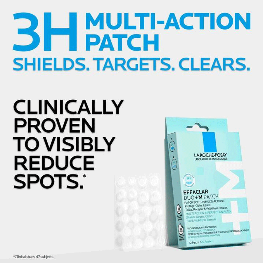 La Roche-Posay Effaclar Duo+M Multi-Action Spot Patch with Hydrocolloid Technology (22 Patches)