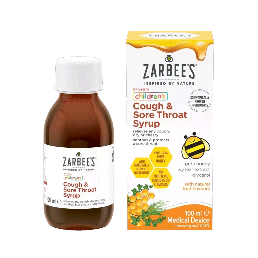 Zarbee’s Children’s Cough & Sore Throat Syrup 100ml