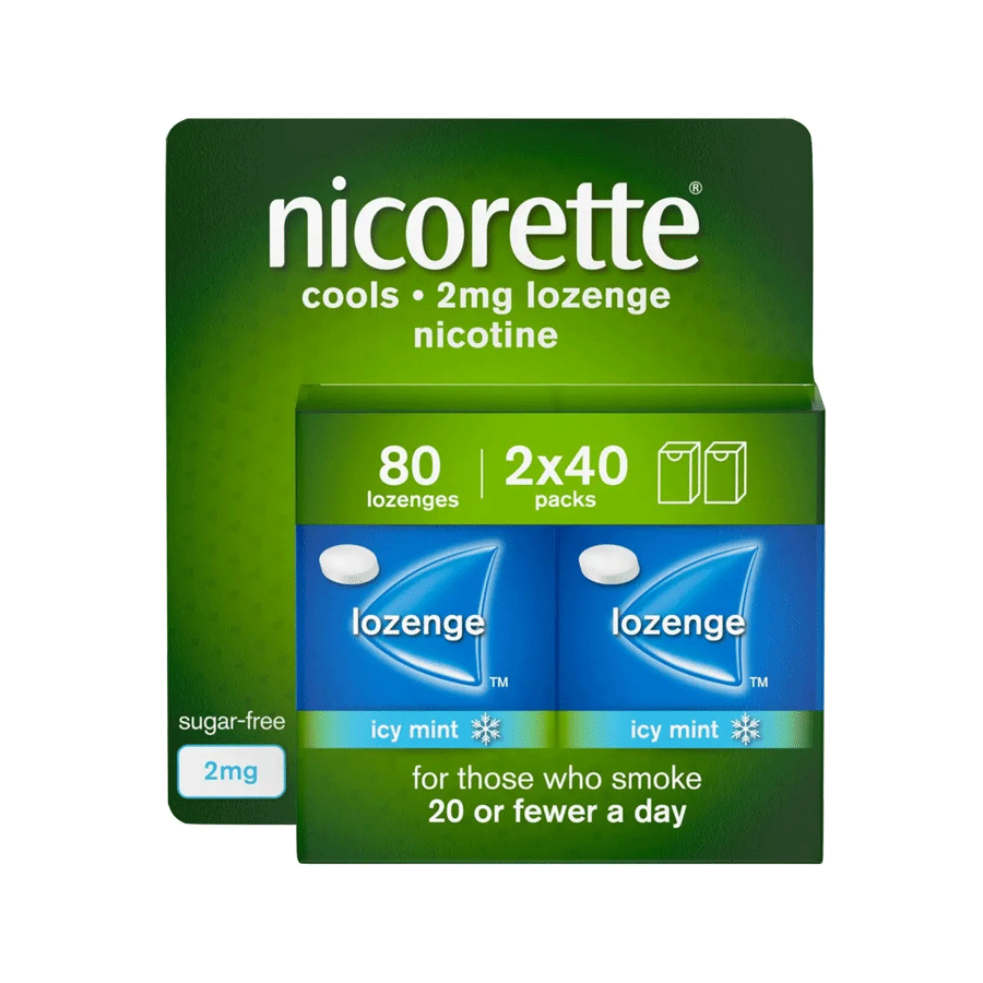 Nicorette Cools Nicotine Lozenges - Icy Mint 2mg (80 Pack)