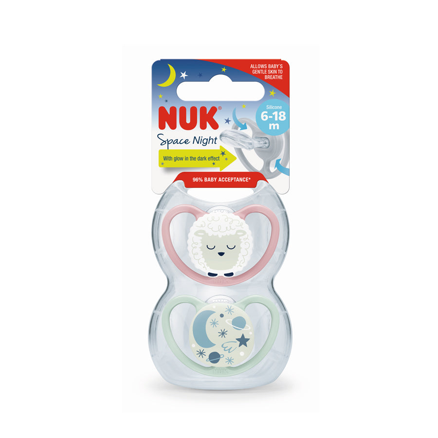 Nuk
          
          
        
      
   
    
 NUK Space Night Soother Sheep 6-18 Months  (2 Pack) - Price