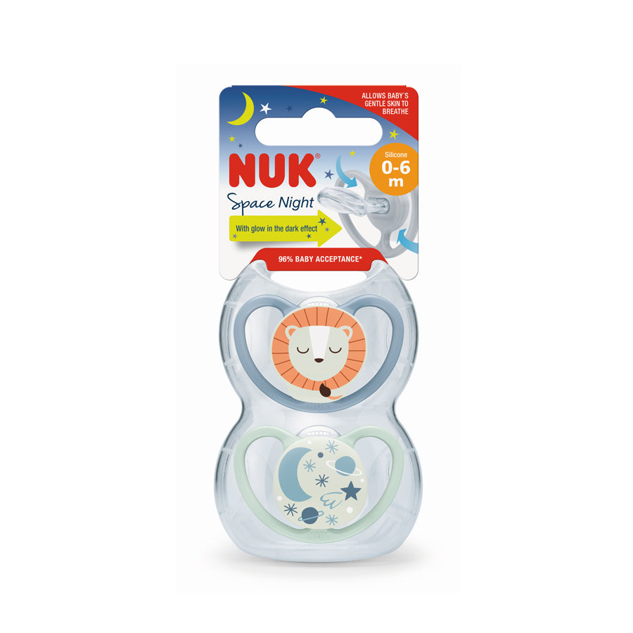 Nuk
          
          
        
      
   
    
 NUK Space Night Soother Lion 0-6 Months (2 Pack) - Price