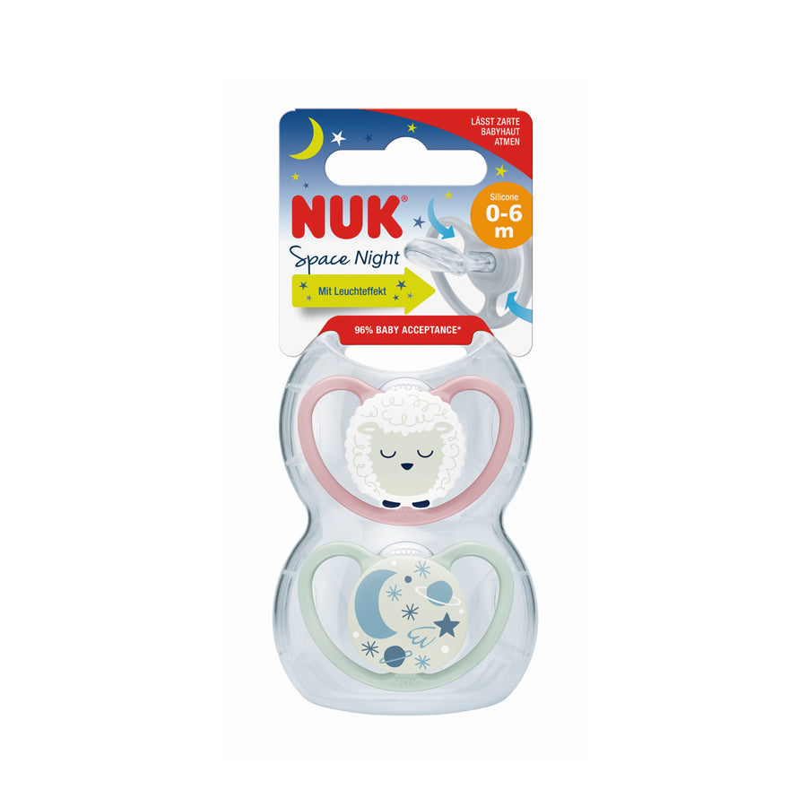 Nuk
          
          
        
      
   
    
 NUK Space Night Soother Sheep 0-6 Months (2 Pack) - Price