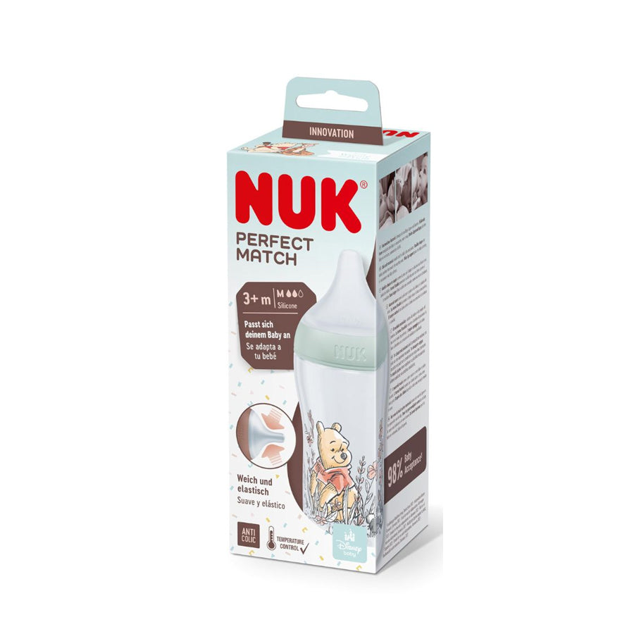 NUK Perfect Match Temperature Control Winnie the Pooh 260ml (1 Pack)