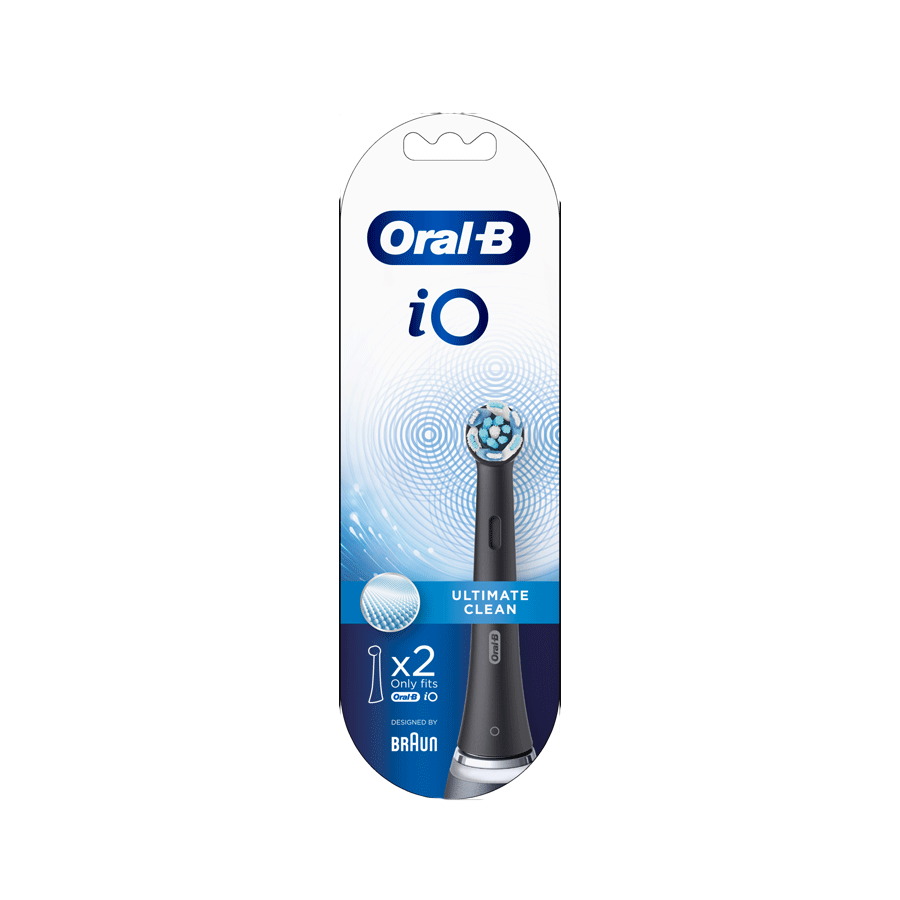 Oral-B iO Ultimate Clean Black Toothbrush Heads (2 Pack) - Price