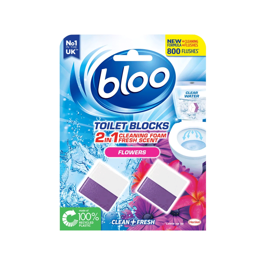 Bloo
          
          
        
      
   
    
 Bloo In-Cistern Toilet Blocks Flowers 2 x 50g (100g) - Price