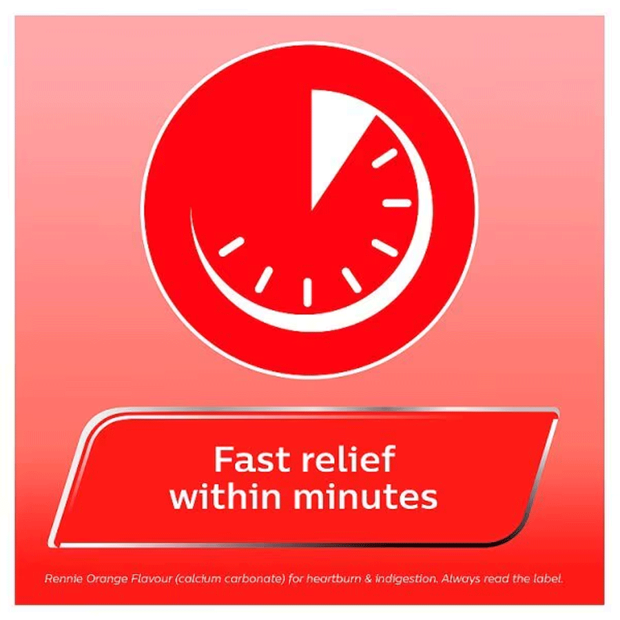 Rennie Orange Heartburn & Indigestion Relief (24 Tablets)