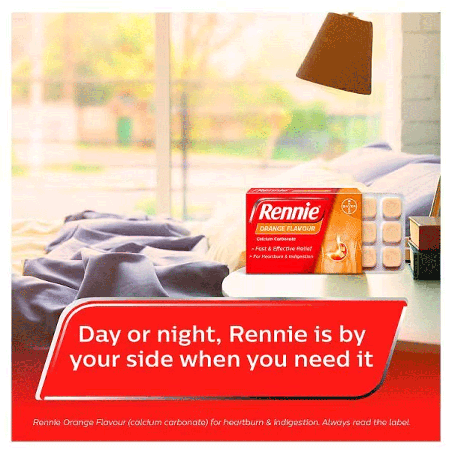 Rennie Orange Heartburn & Indigestion Relief (24 Tablets)