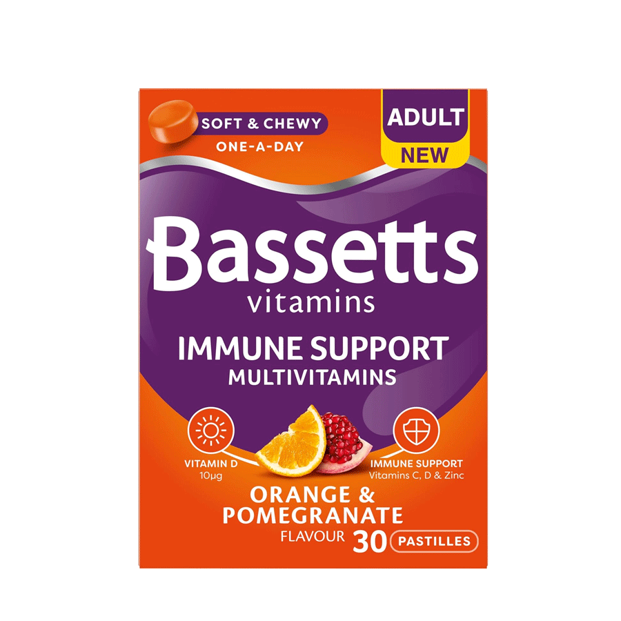 Bassetts
          
          
        
      
   
    
 Bassetts Orange and Pomegranate Flavour Adult Immune Support Multivitamins (30 Pack) - Price