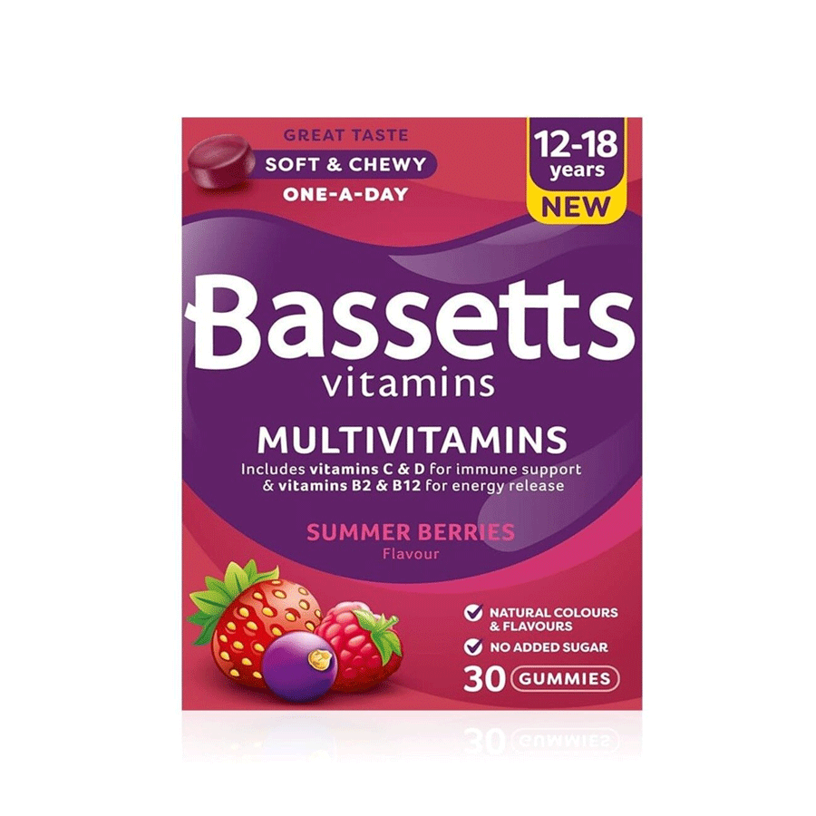 Bassetts
          
          
        
      
   
    
 Bassetts Summer Berry Flavour Multivitamin Gummies 12-18 Years (30 Pack) - Price