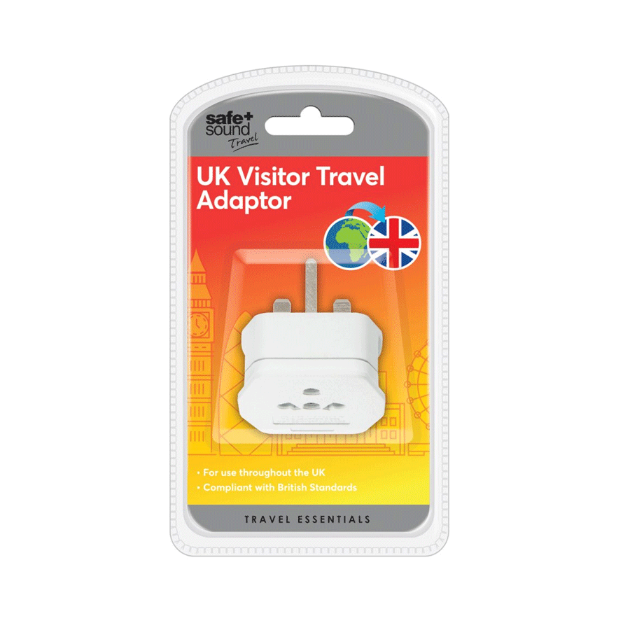 Sun-travel
          
          
        
      
   
    
 Safe & Sound UK Visitor Travel Adaptor - Price
