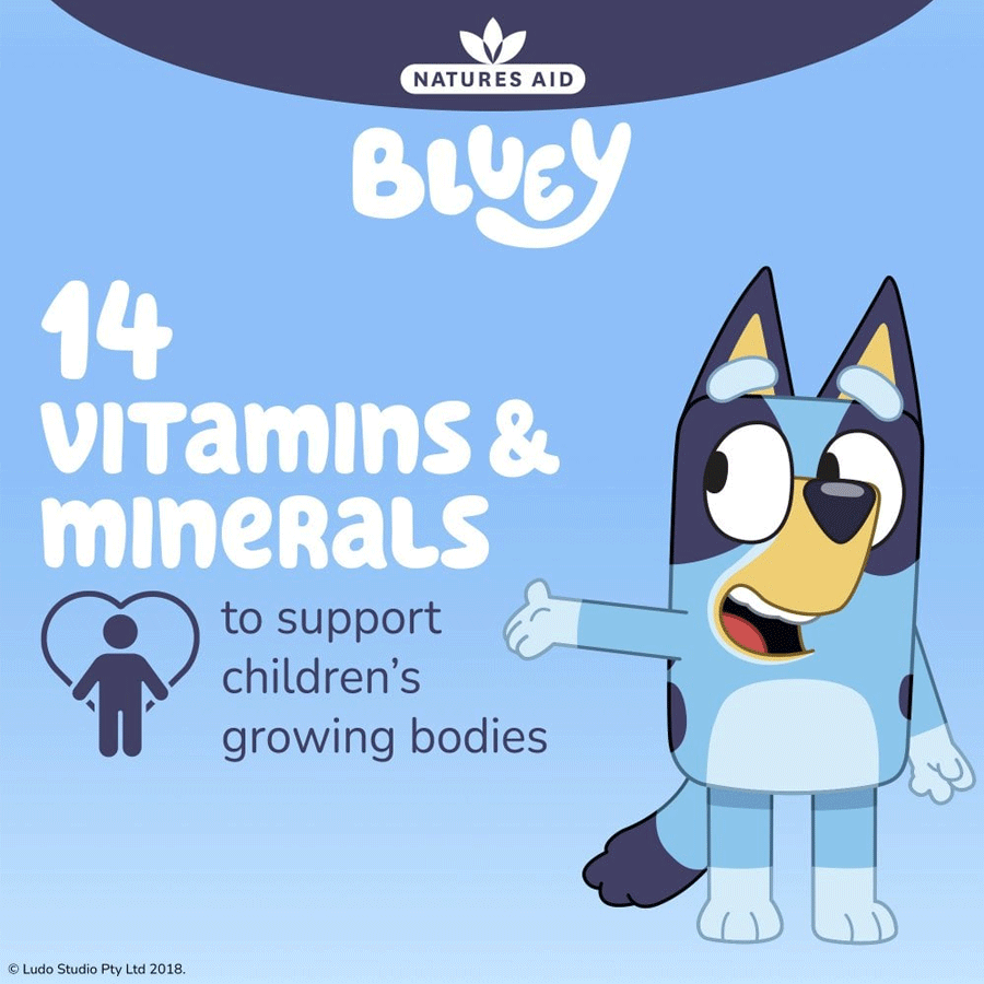 Bluey Multivitamin Gummies Strawberry Flavour (30 Gummies)