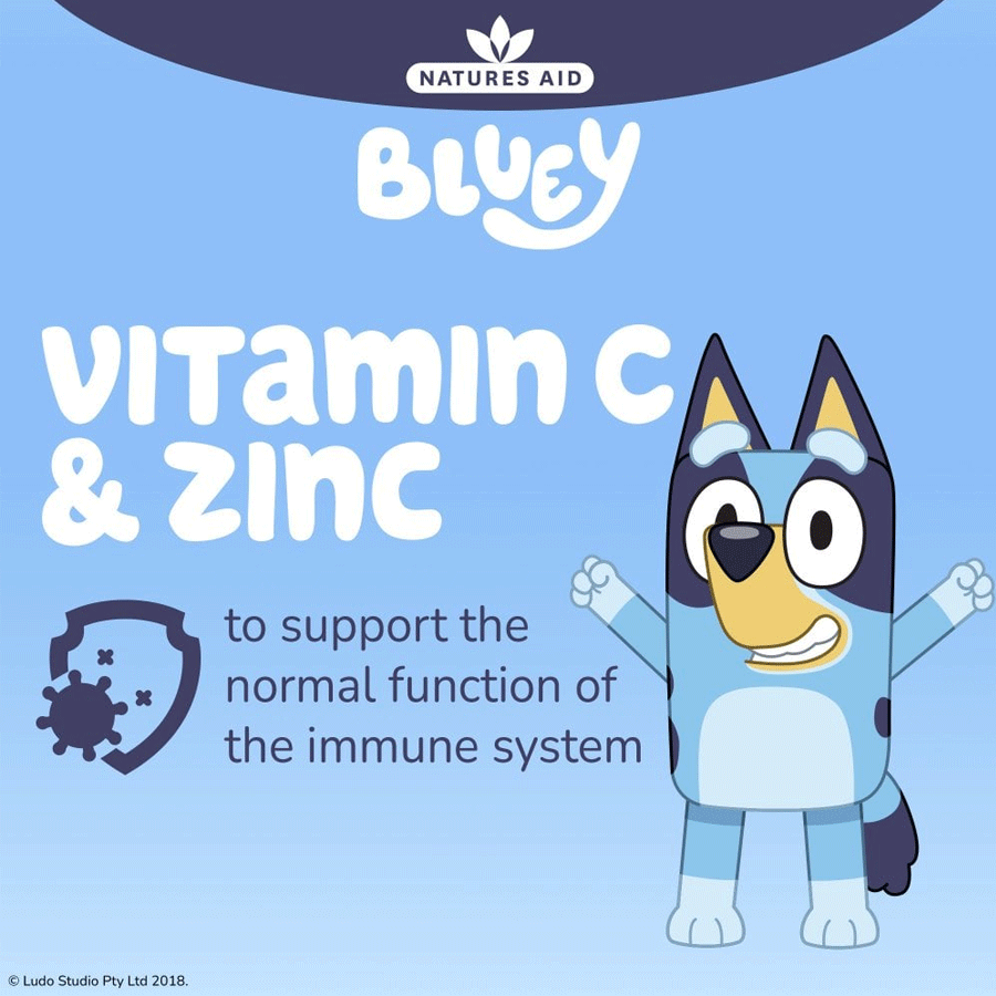 Bluey Immune Support Gummies Mixed Berry Flavour (30 Gummies)