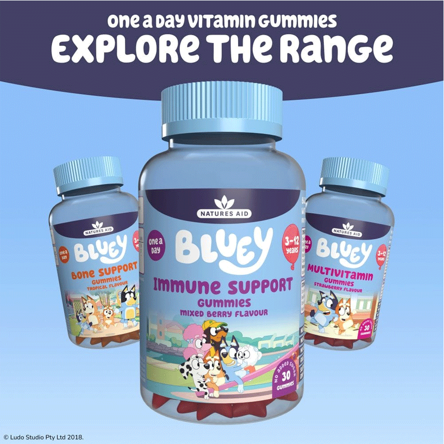 Bluey Immune Support Gummies Mixed Berry Flavour (30 Gummies)