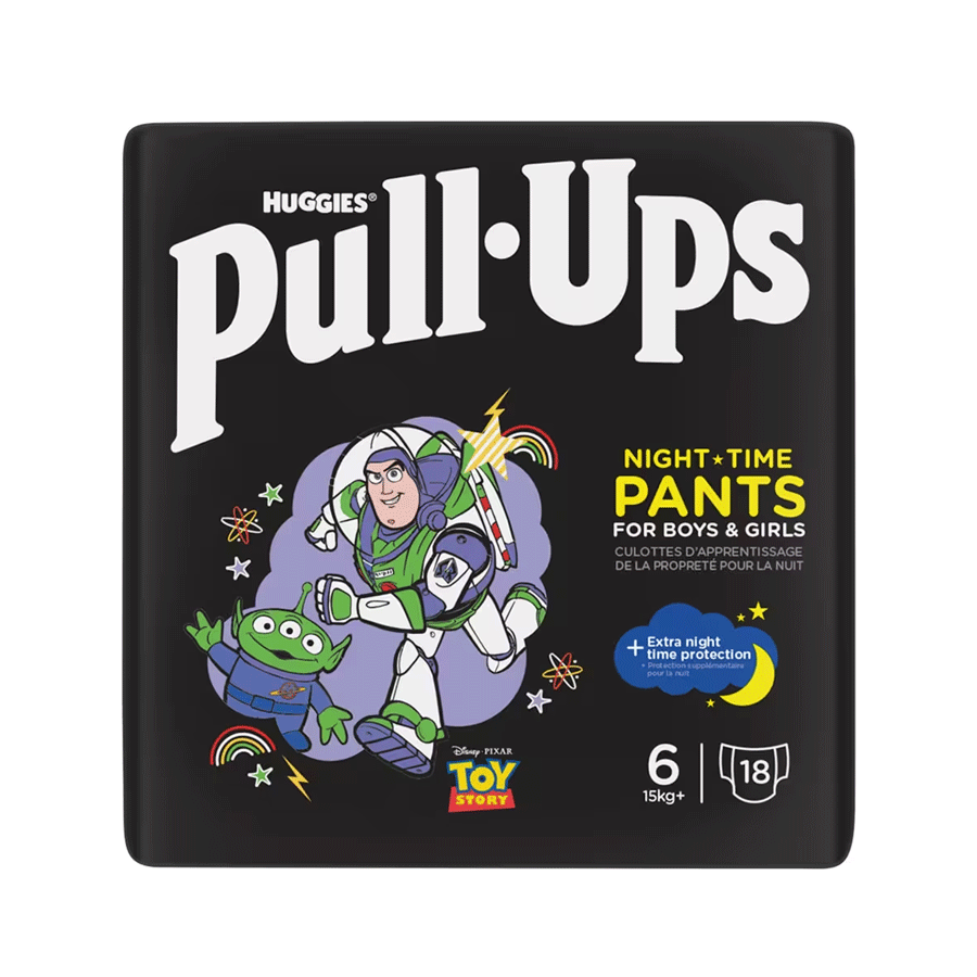 Huggies Pull-Ups Unisex Night Time Training Nappy Pants Size 6 (18 Pack) - Price