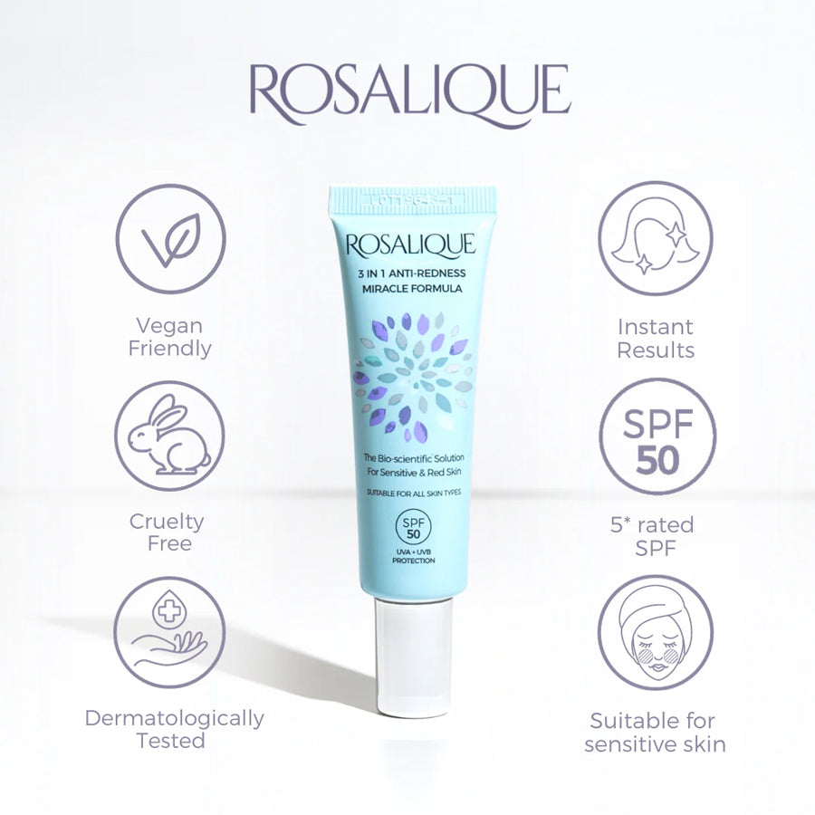 Rosalique 3 in 1 Anti-Redness Miracle Formula SPF50 30ml