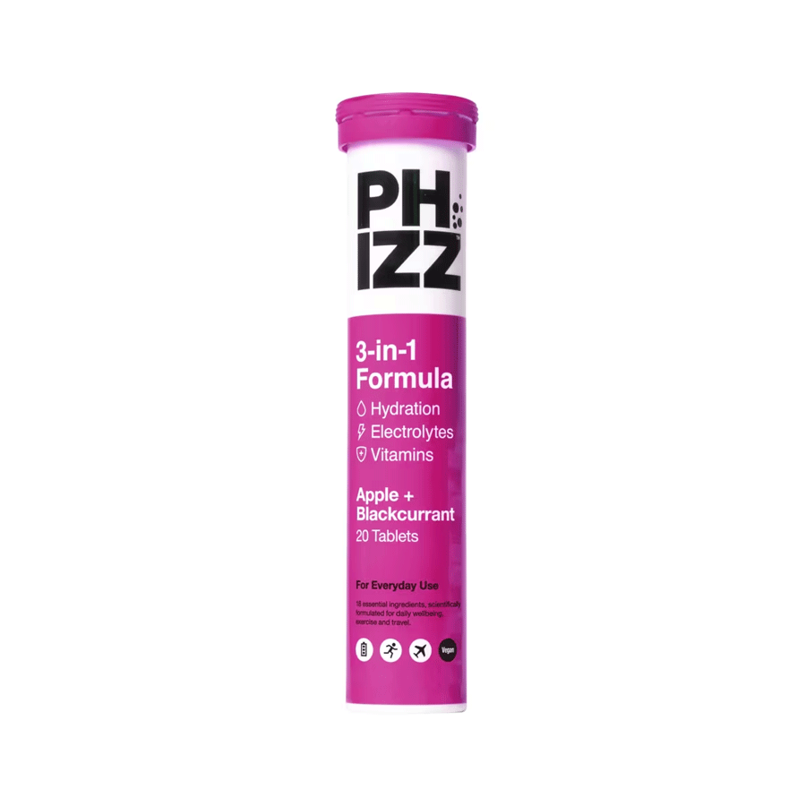 Phizz Apple & Blackcurrant 3-in-1 Hydration, Electrolytes and Vitamins Effervescent (20 Tablets) - Price