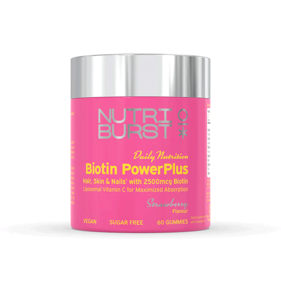 Nutriburst
          
          
        
      
   
    
 Nutriburst Biotin Powerplus Strawberry Gummies (60 Pack) - Price