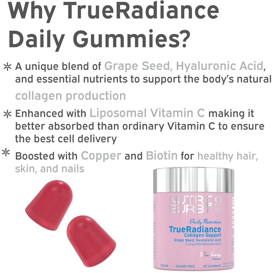 Nutriburst TrueRadiance Collagen Support Blueberry Gummies (60 Pack)
