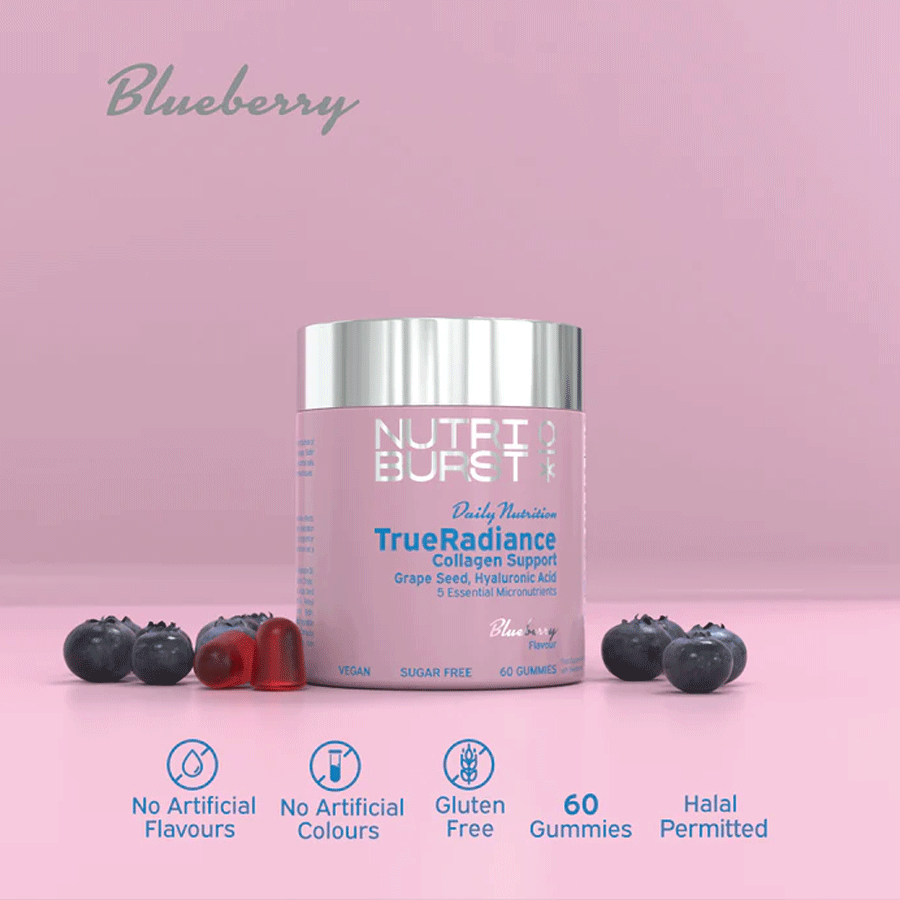 Nutriburst TrueRadiance Collagen Support Blueberry Gummies (60 Pack)