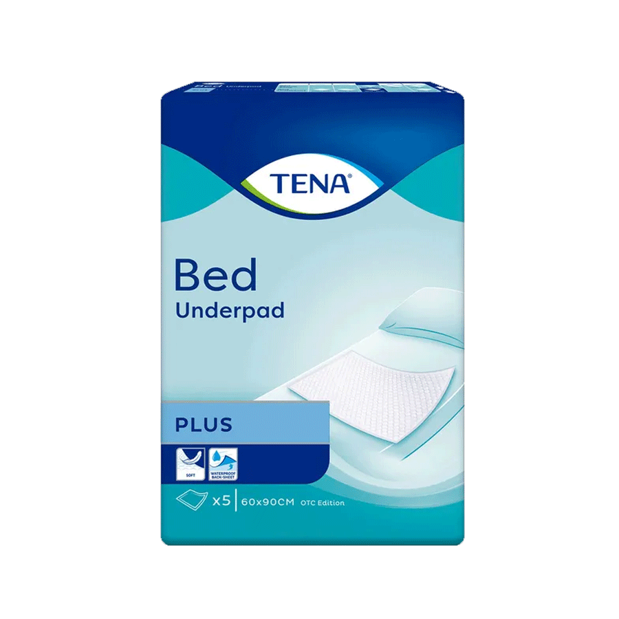 TENA Bed Underpad Plus 60cm x 90cm (5 Pack) - Price