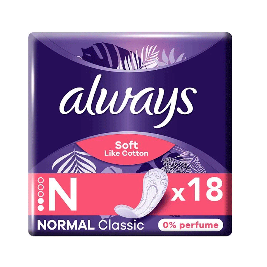 Always Soft Like Cotton Normal Panty Liners (18 Pack) - Price