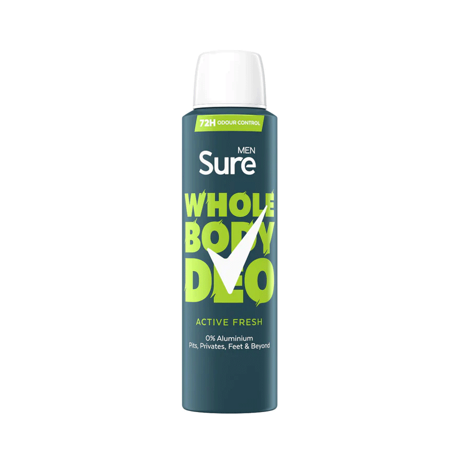 Sure Men's Whole Body Deodorant Spray Active Fresh 150ml
