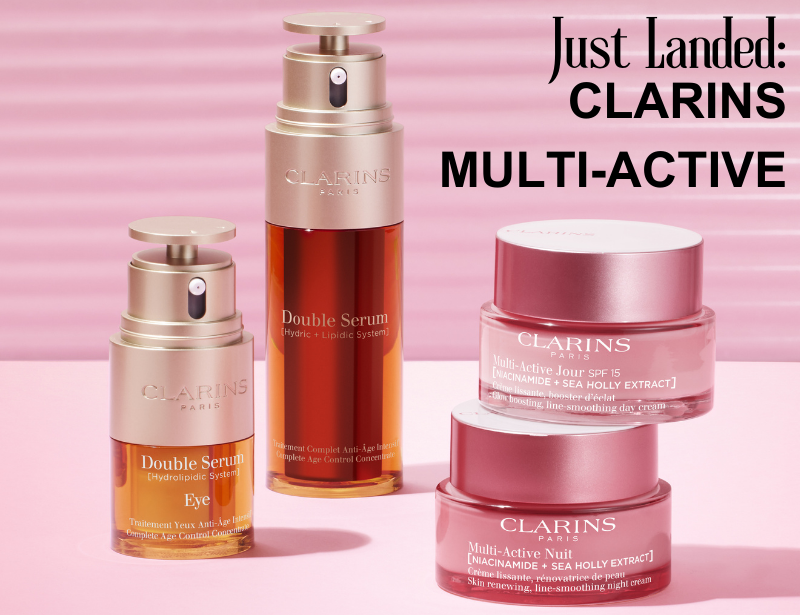 Clarins NEW Multi-Active Day & Night Creams are your skin's superheroes with the power-packed Skin Charger Complex!