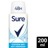Sure 48 Hour Essential Protection Cotton Dry Antiperspirant Deodorant 200ml