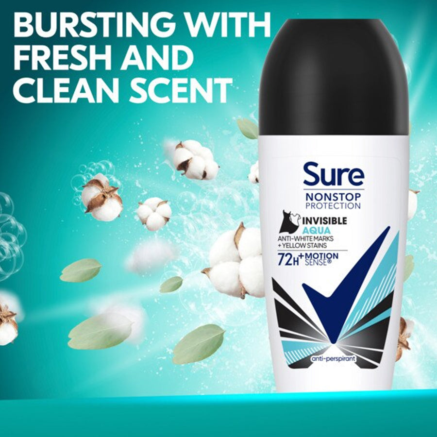Sure Women Roll-On Invisible Aqua Deodorant 50ml