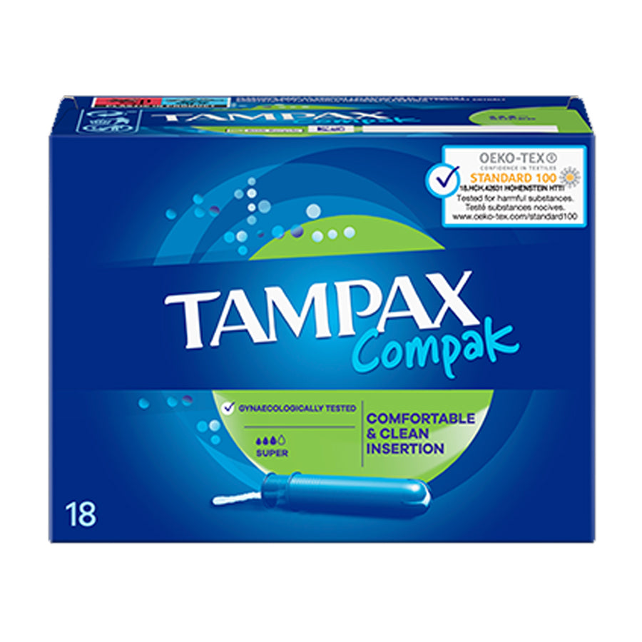 Tampax
          
          
        
      
   
    
 Tampax Compak Super Applicator Tampons (18 Pack) - Price