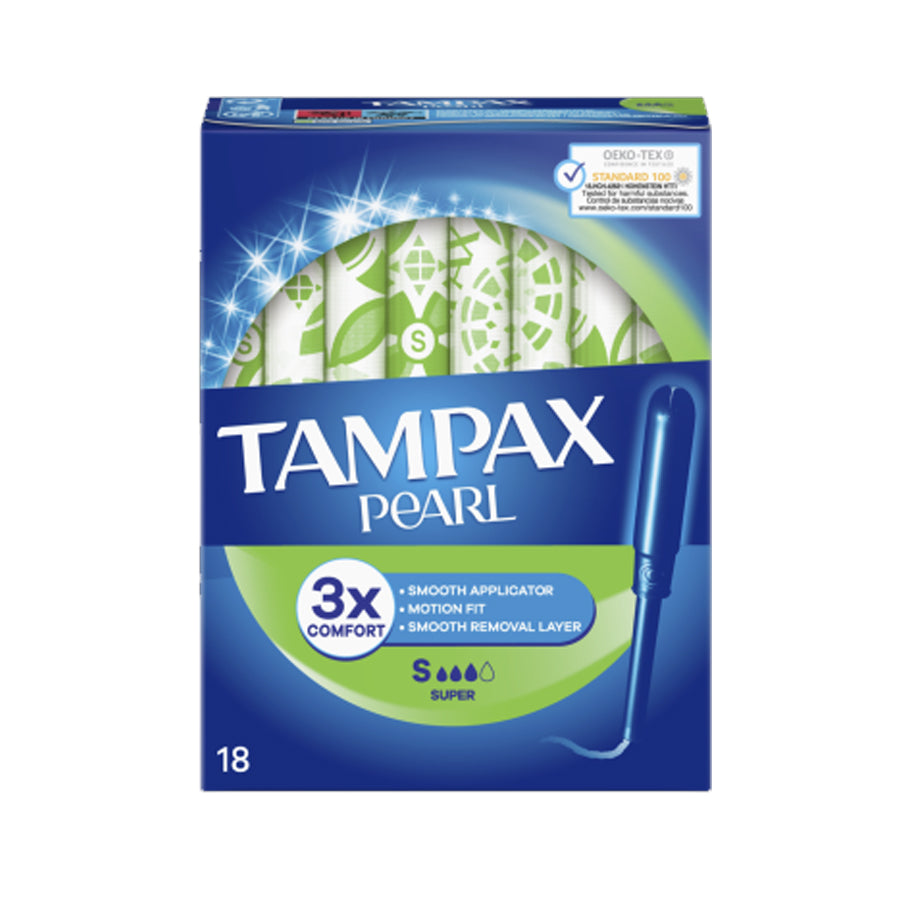 Tampax
          
          
        
      
   
    
 Tampax Pearl Super Applicator Tampons (18 Pack) - Price