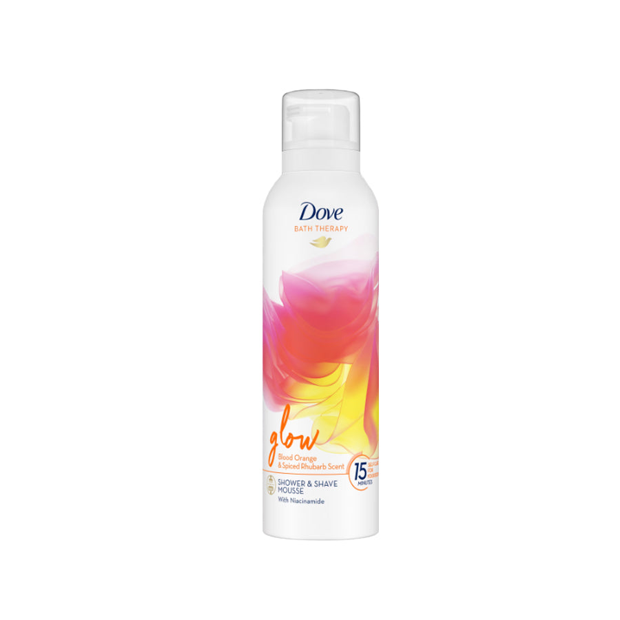 Dove Bath Therapy Shower & Shave Mousse: Glow - Blood Orange & Spiced Rhubarb Scent 200ml - Price
