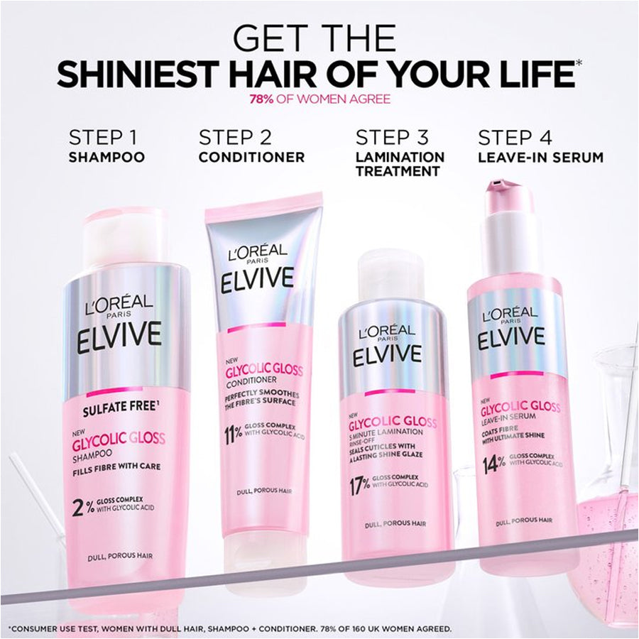 L'Oréal Paris Elvive Glycolic Gloss 5 Minute Lamination Treatment for Dull Hair 200ml