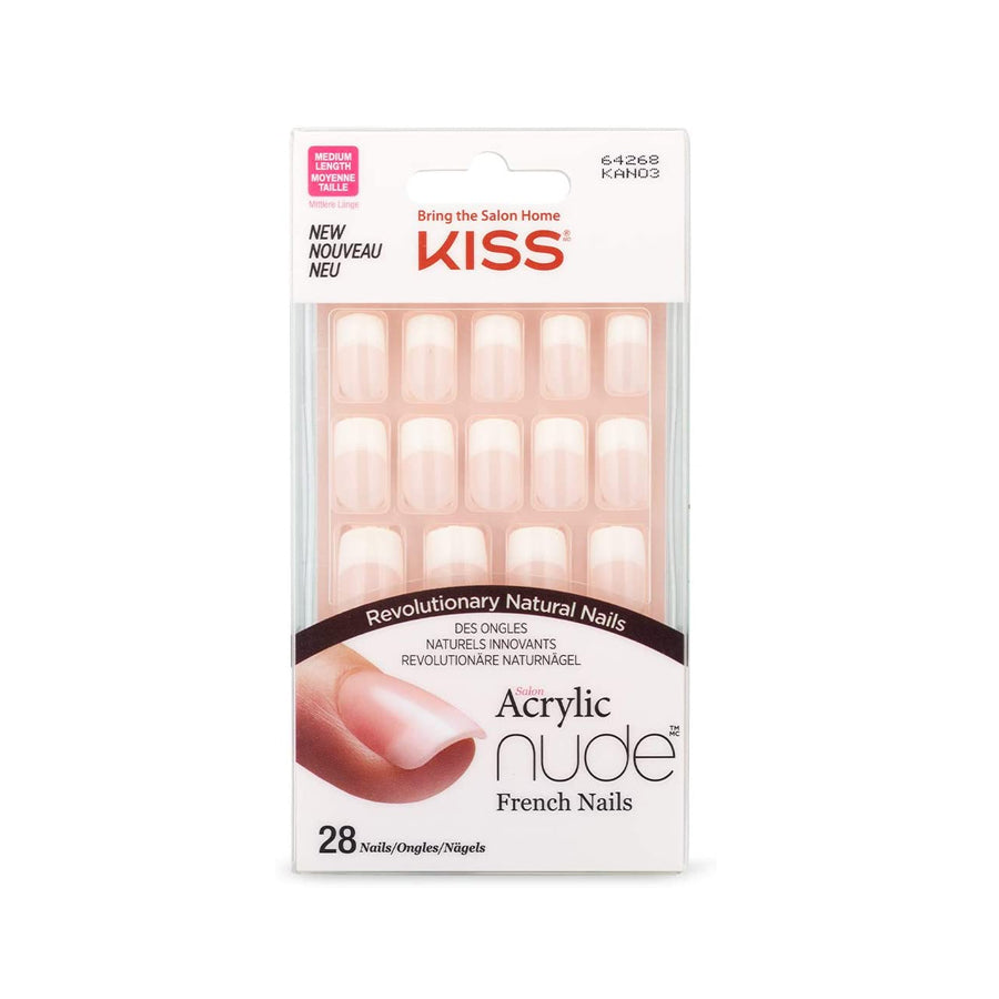 Kiss
          
          
        
      
   
    
 Kiss Salon Acrylic French Nude Nails Medium Length KAN03 (28 Pack) - Price