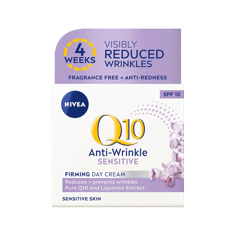 Nivea
          
          
        
      
   
    
 Nivea Q10 Anti-Wrinkle Sensitive Firming Day Cream SPF 15 50ml - Price