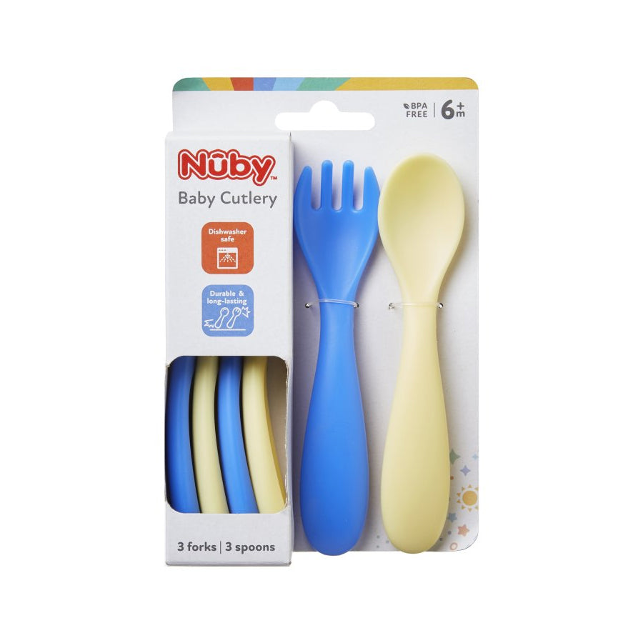 Nuby Brights Toddler Cutlery (6 Pack)