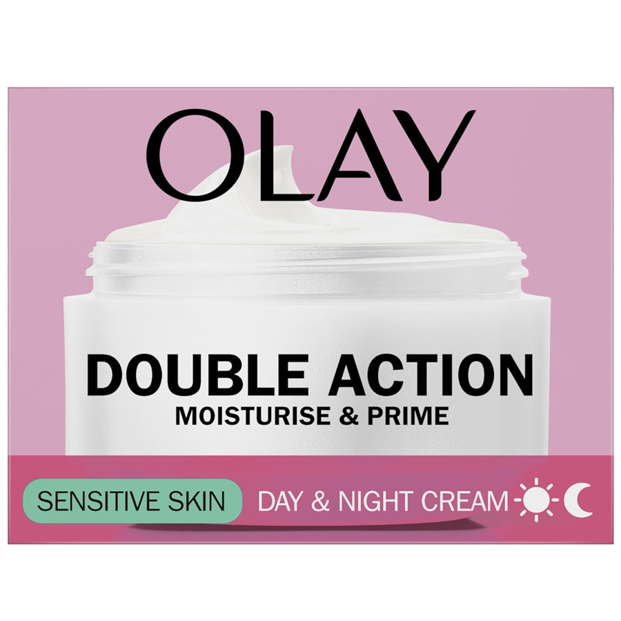 Olay Double Action Day & Night Moisturise & Prime: Sensitive Skin 50ml