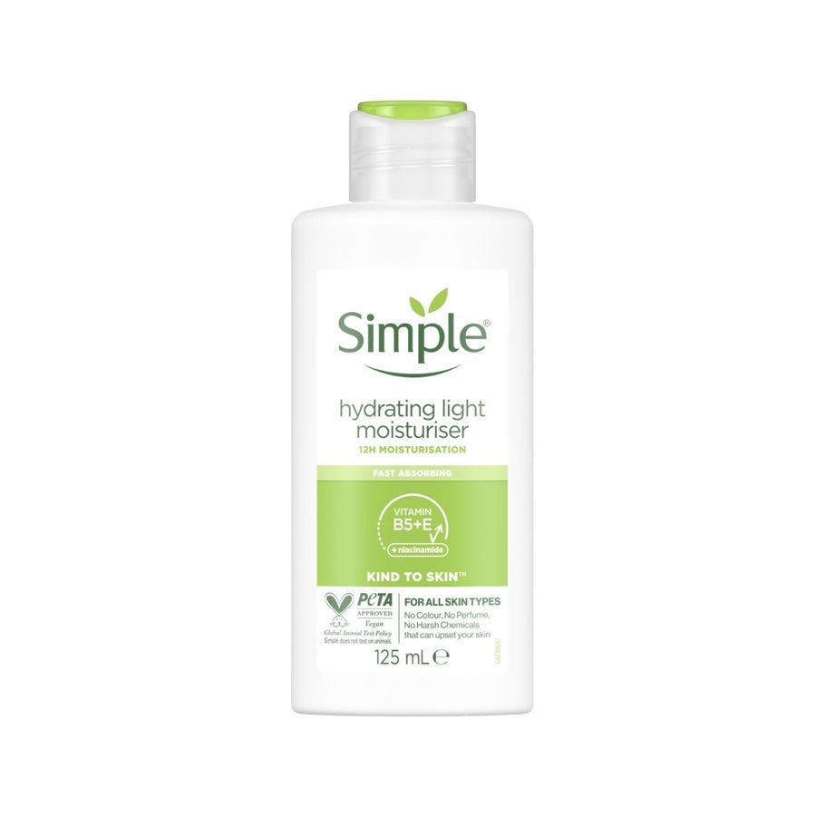 Simple Hydrating Light Moisturiser with Vitamin B5+E for All Skin Types 125ml - Price