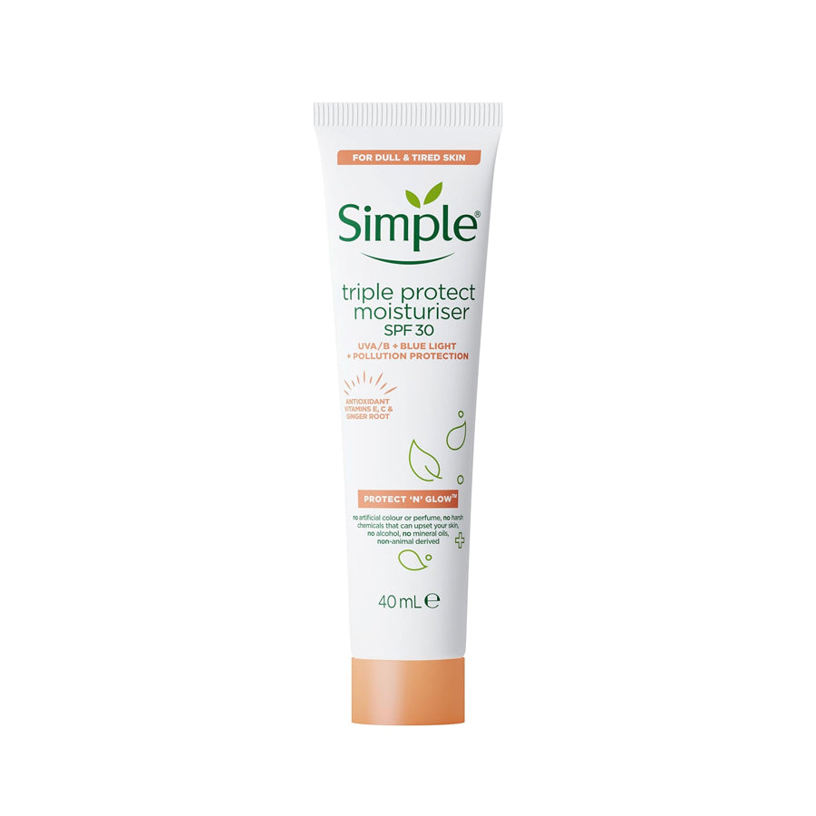 Simple
          
          
        
      
   
    
 Simple Protect 'N' Glow Triple Protect Moisturiser SPF30 40ml - Price