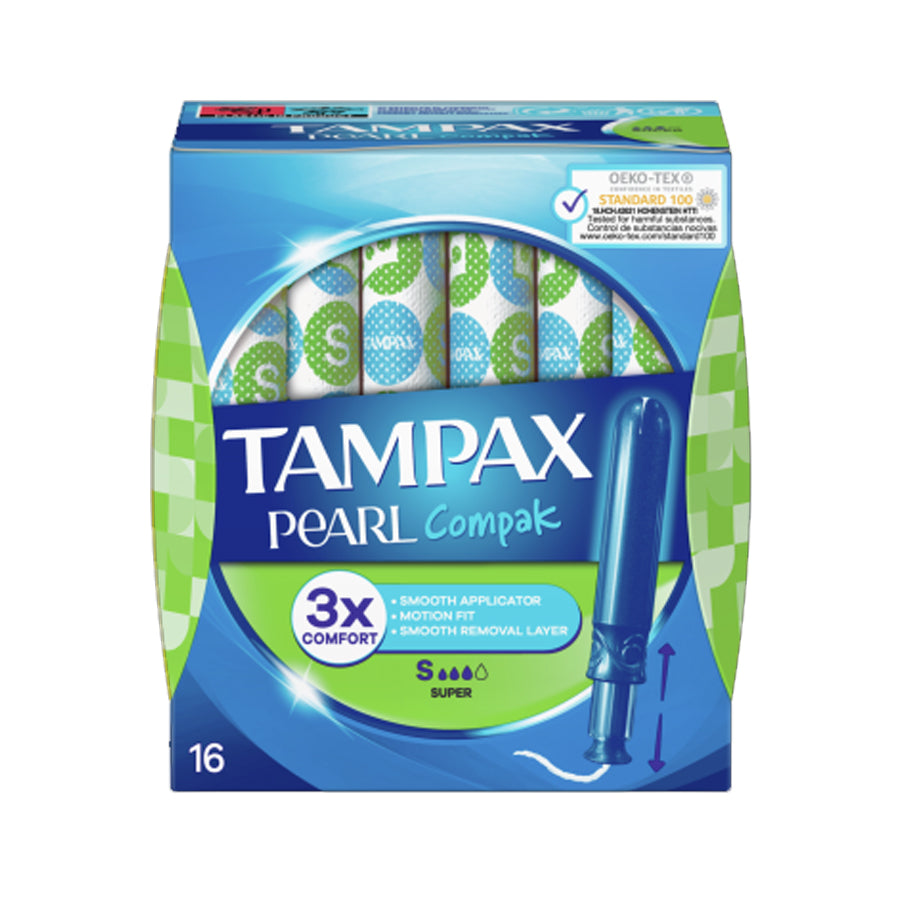 Tampax
          
          
        
      
   
    
 Tampax Pearl Compak Super Applicator Tampons (16 Pack) - Price