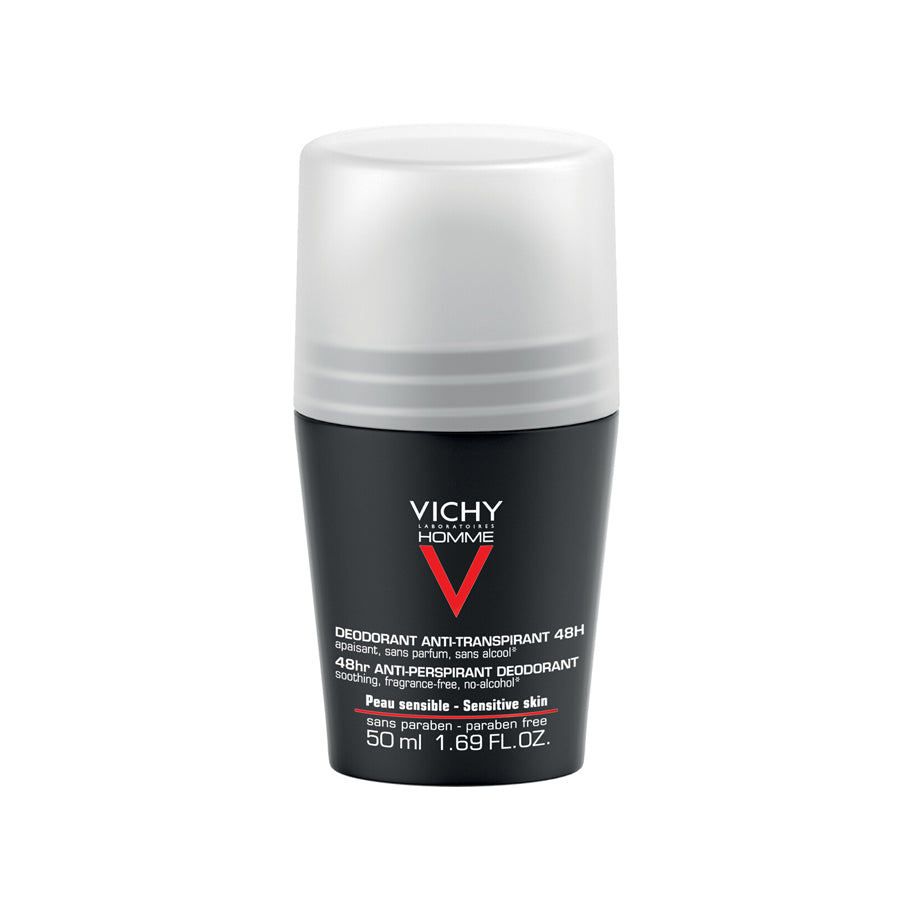 Vichy
          
          
        
      
   
    
 Vichy Homme Sensitive Skin 48hr Roll-On Deodorant 50ml - Price