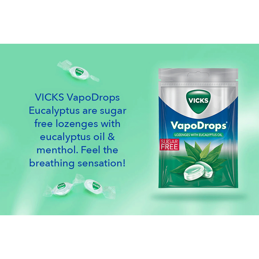 Vicks VapoDrops Lozenges with Eucalyptus 72g