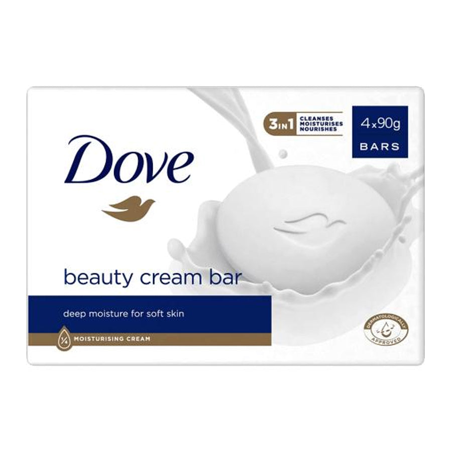Dove Beauty Cream Bar (4 x 90g Bars) - Price