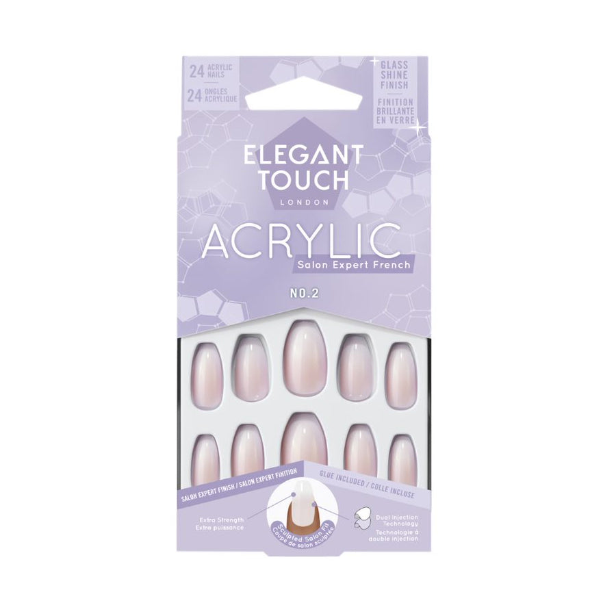 Elegant Touch Acrylic Salon Expert French Nails No.2 (24 Pack)