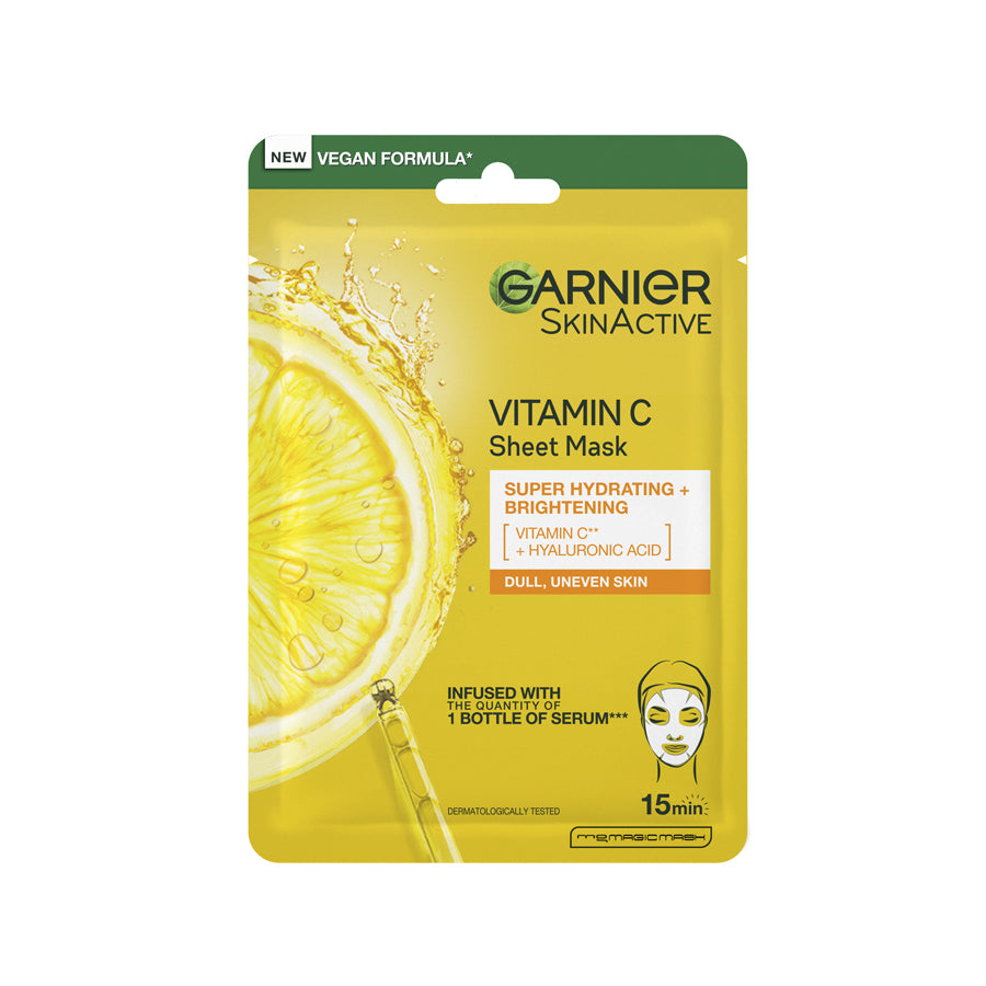Garnier Brightening & Super Hydrating Vitamin C Sheet Mask 28g - Price