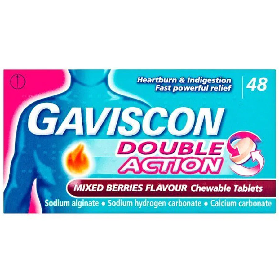 Gaviscon Double Action Mixed Berry Tablets (48 Pack)