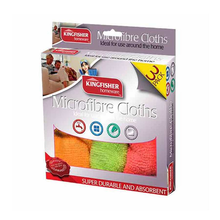 Kingfisher
          
          
        
      
   
    
 Kingfisher Microfibre Cloths (3 Pack) - Price