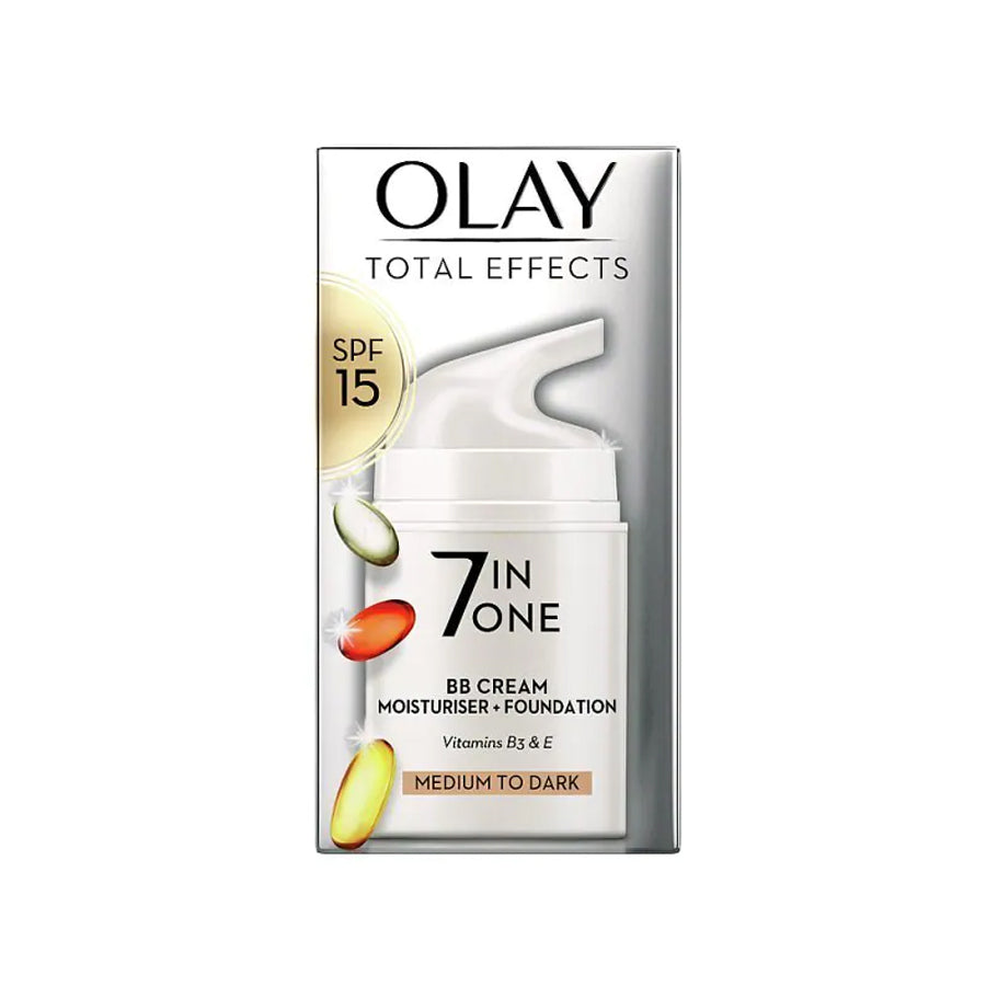 Olay
          
          
        
      
   
    
 Olay Total Effects 7 in One BB Cream Moisturiser + Foundation SPF 15 (Medium) 50ml - Price