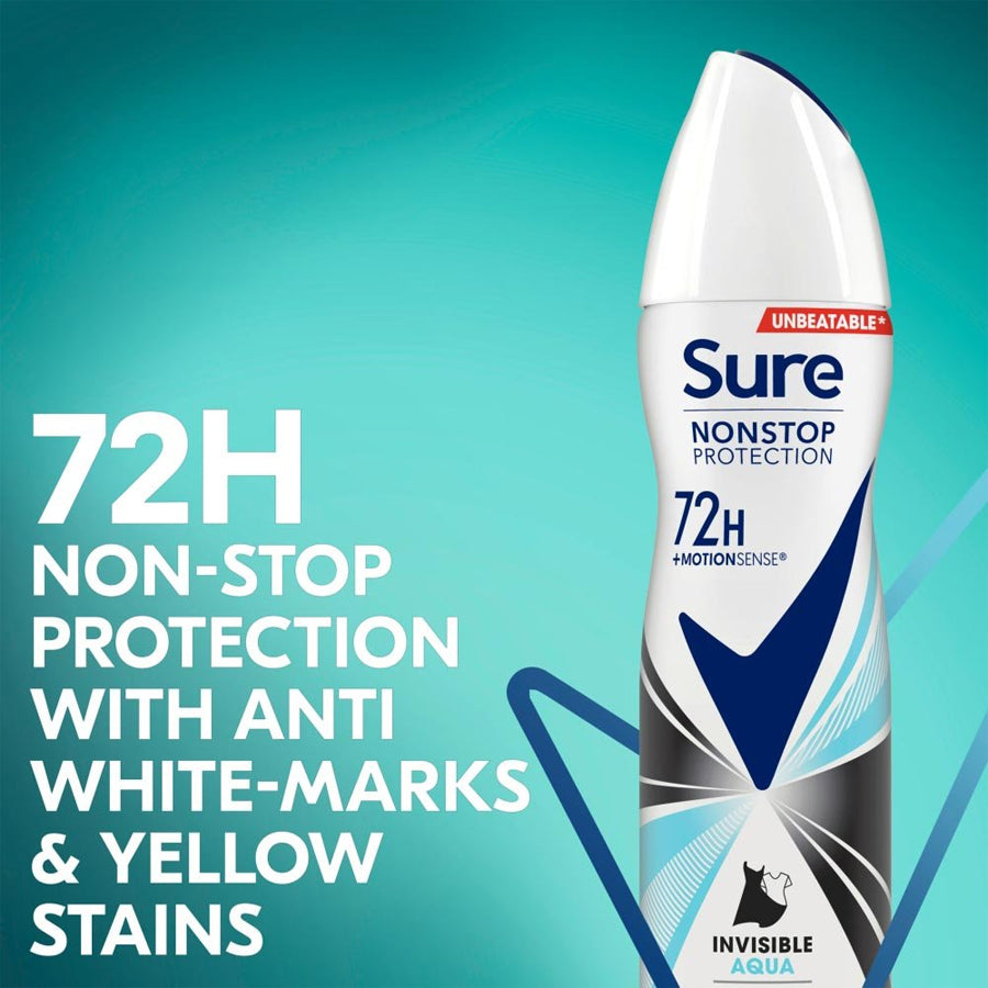 Sure 72 Hour Invisible Aqua Anti-perspirant Deodorant 250ml