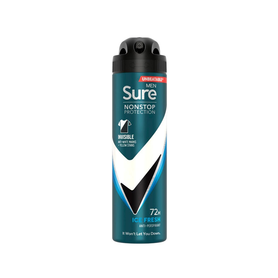 Sure Men Non Stop Invisible Ice Fresh 72 Hour Anti-perspirant Deodorant 150ml